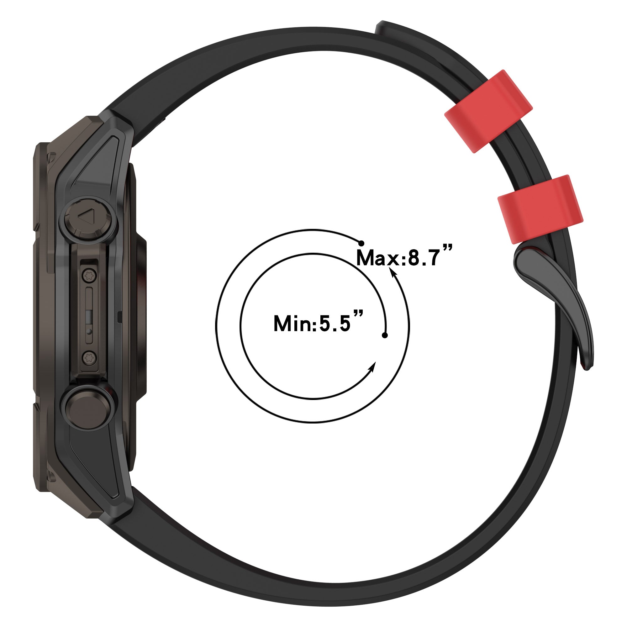 Garmin Approach S60 Sport Grain Strap (Black/Grey)