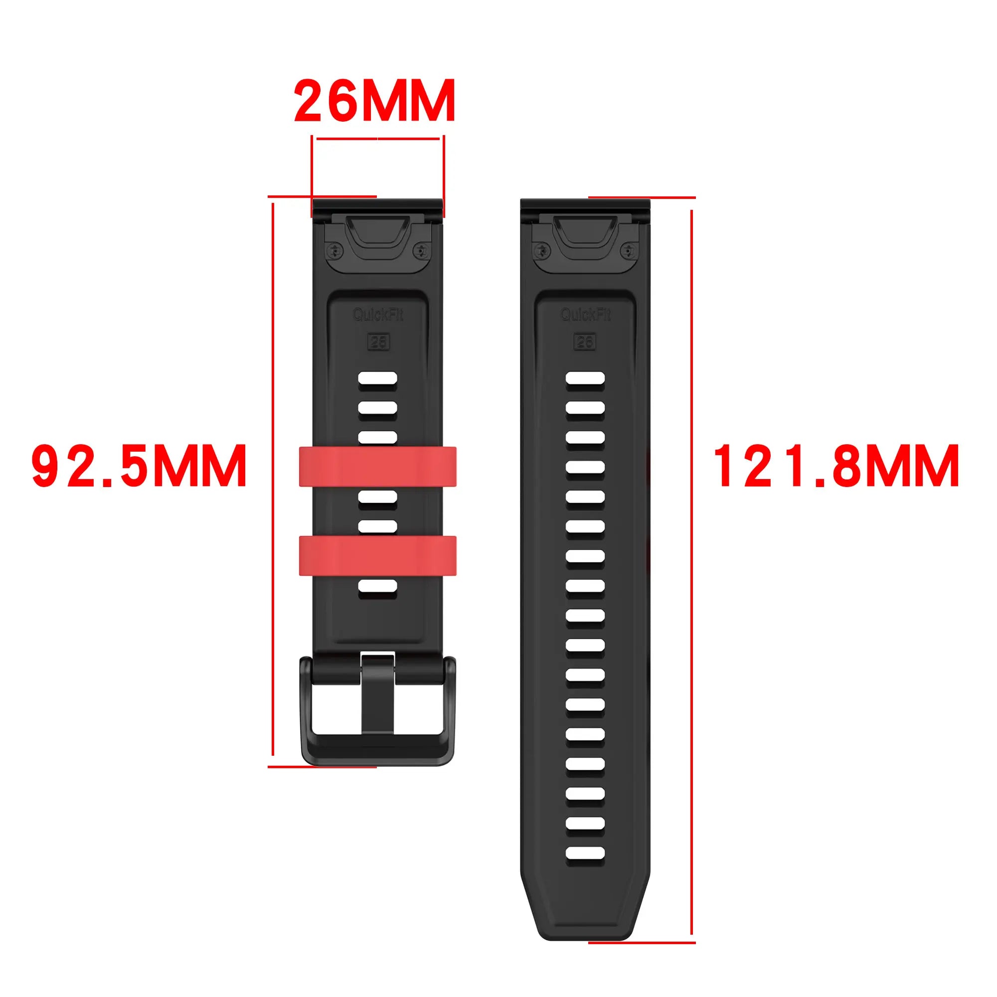 Garmin Fenix 8 Pro - 51mm Sport Grain Strap (Black/Orange)