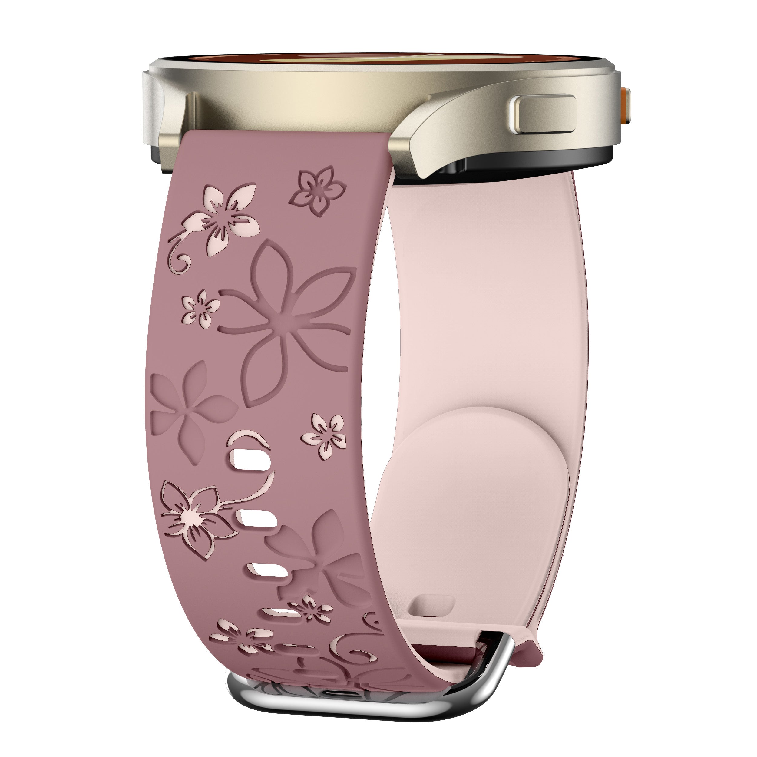 Bracelet silicone 'Fleur' Amazfit GTS 4 (violet/rose clair)