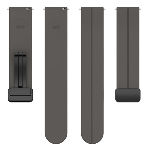 Bracelet silicone avec boucle Amazfit Bip U (Pro) (gris foncé)