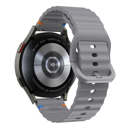 Samsung Galaxy Watch 3 45mm Wave Silicone Band (Dark Gray)