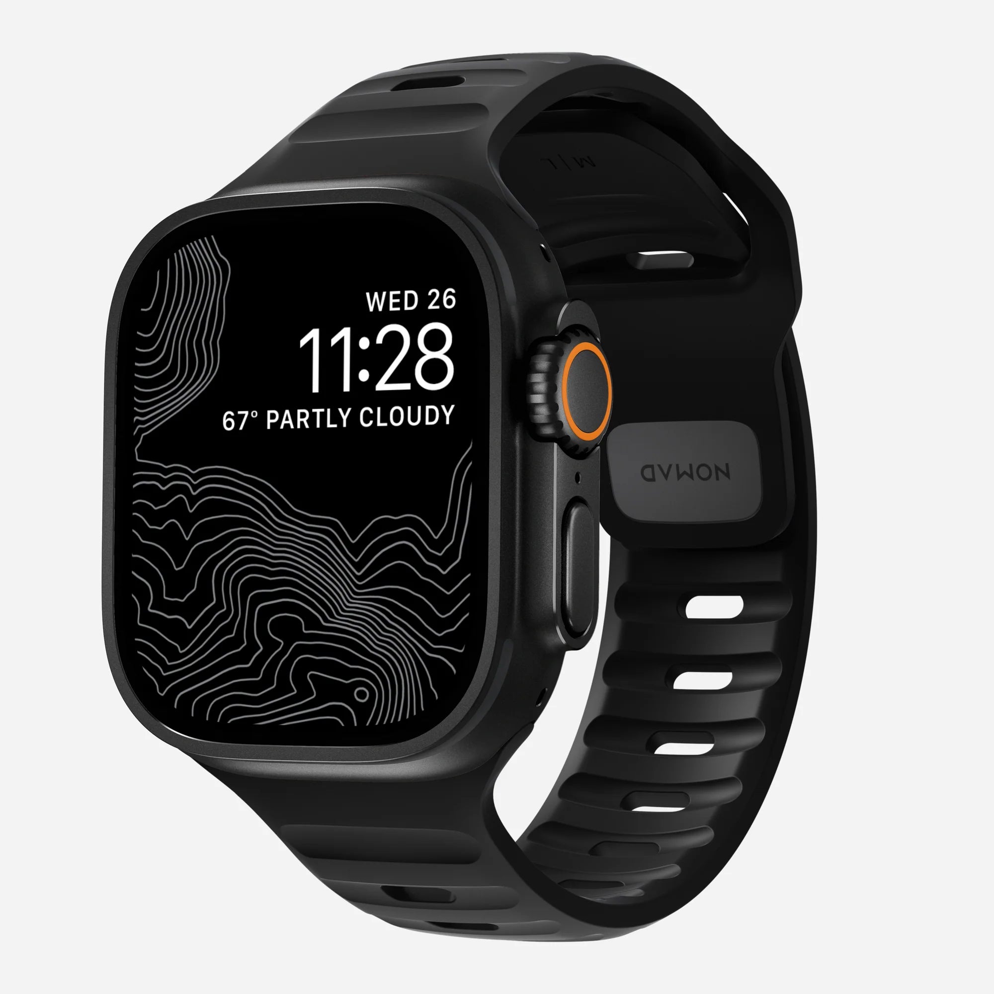 Nomad Bracelet silicone sport Apple Watch (noir)