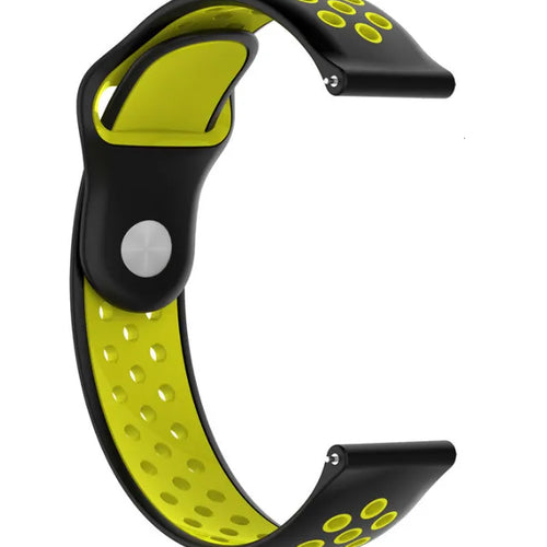 Bracelet sport Fossil Gen 4 Venture HR (noir/jaune)