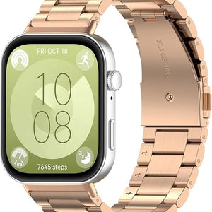Bracelet acier Huawei Watch Fit 4 Pro (rose doré)