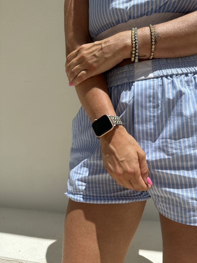 Bracelet acier xoxo Wildhearts Apple Watch (argenté/doré)