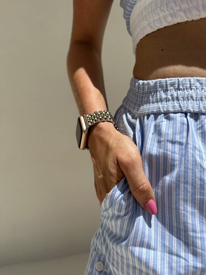 Bracelet acier xoxo Wildhearts Apple Watch (argenté/doré)