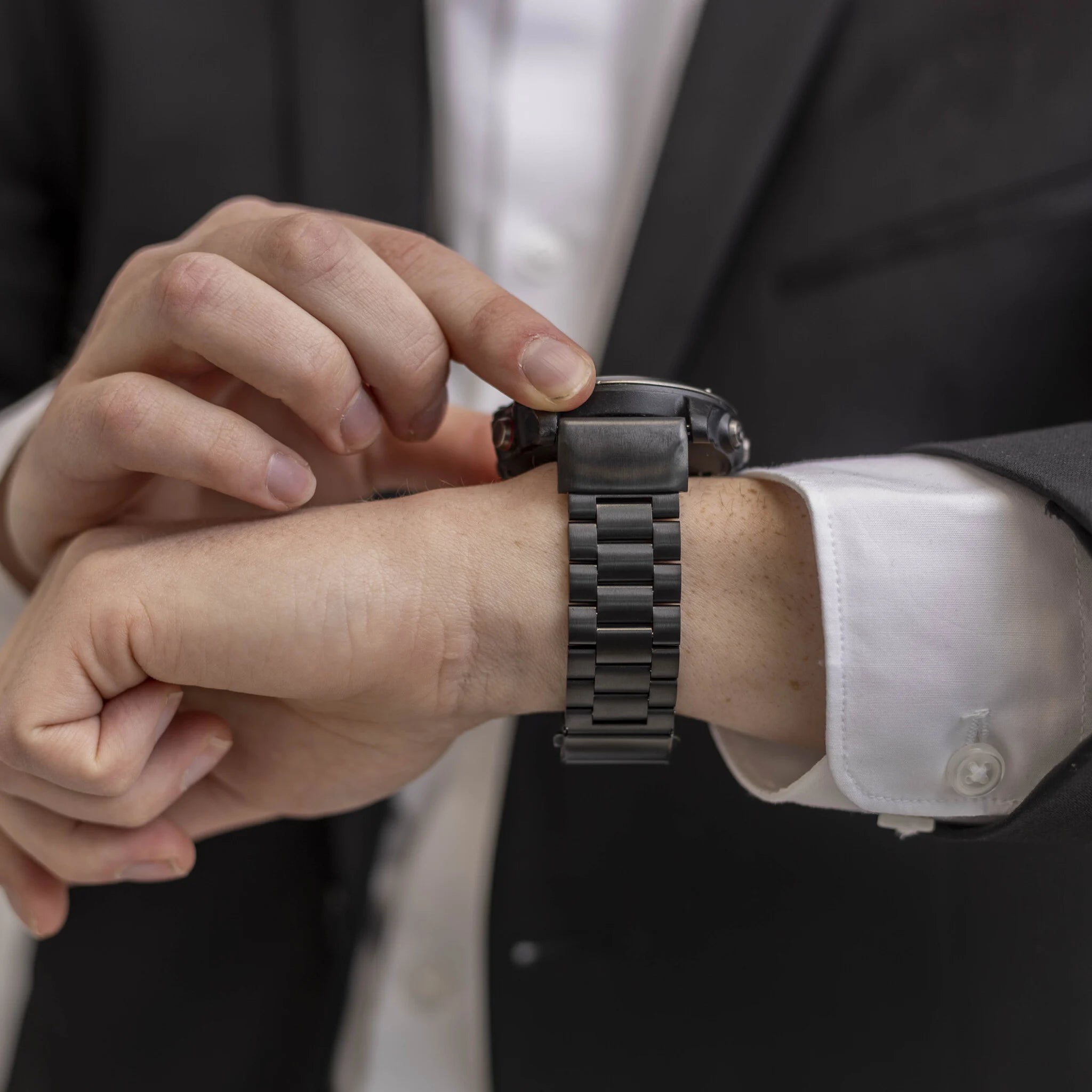 Bracelet acier Garmin Epix Gen 2 (noir)