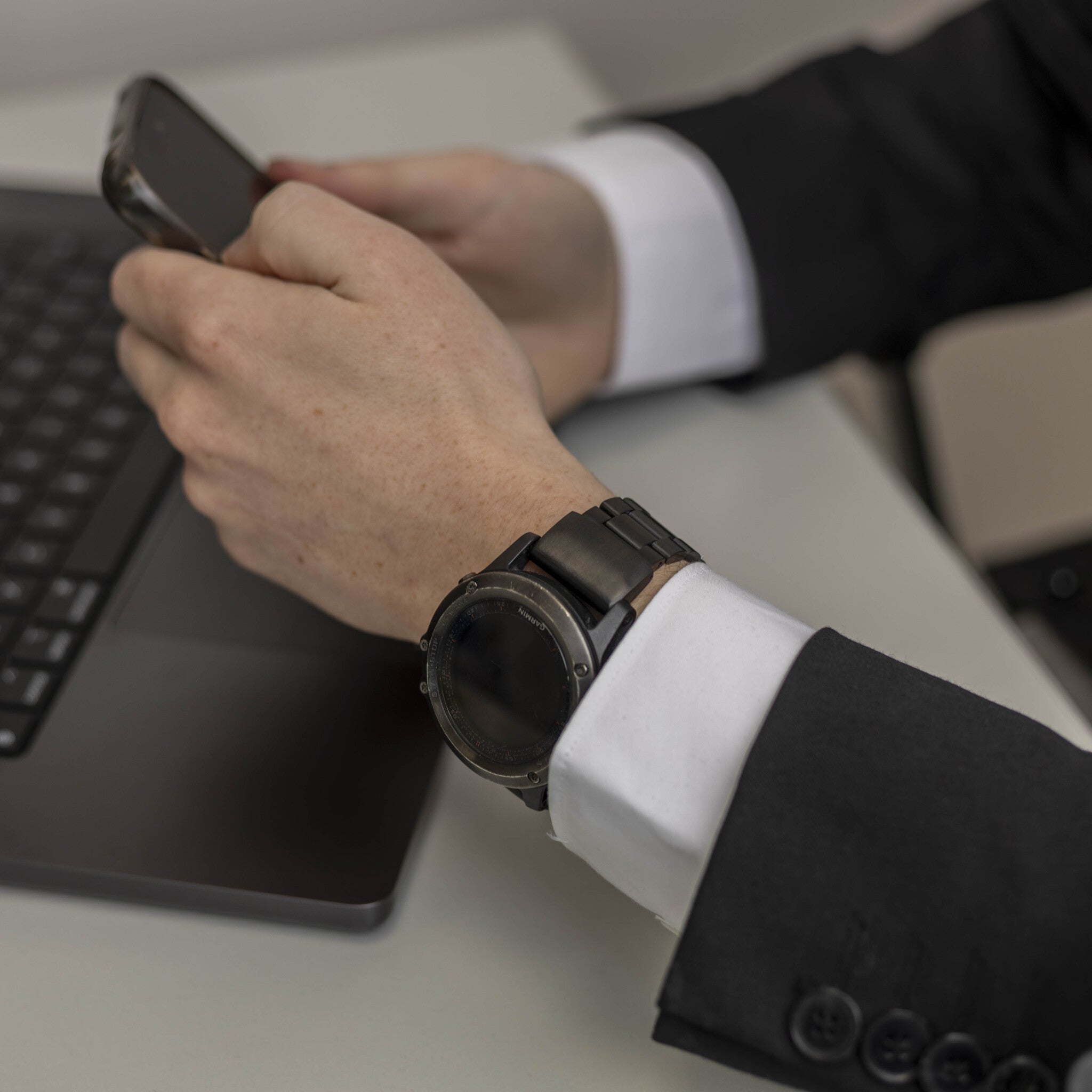 Bracelet acier 'Classique' Garmin Tactix 8 - 51mm (noir)