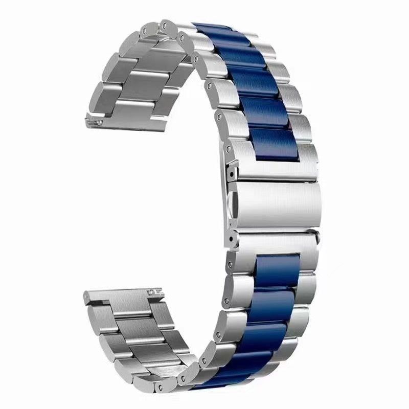 Bracelet acier Huawei Watch 5 - 46mm (argent/bleu)