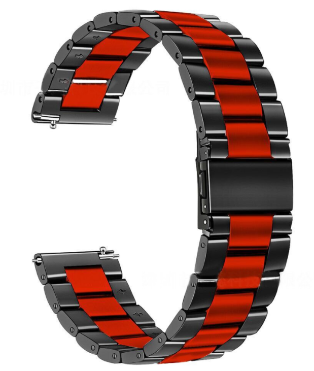 Bracelet acier Garmin D2 Air X10 (noir/rouge)