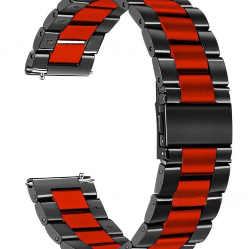 Amazfit Bip 5 Steel Strap (Black/Red)