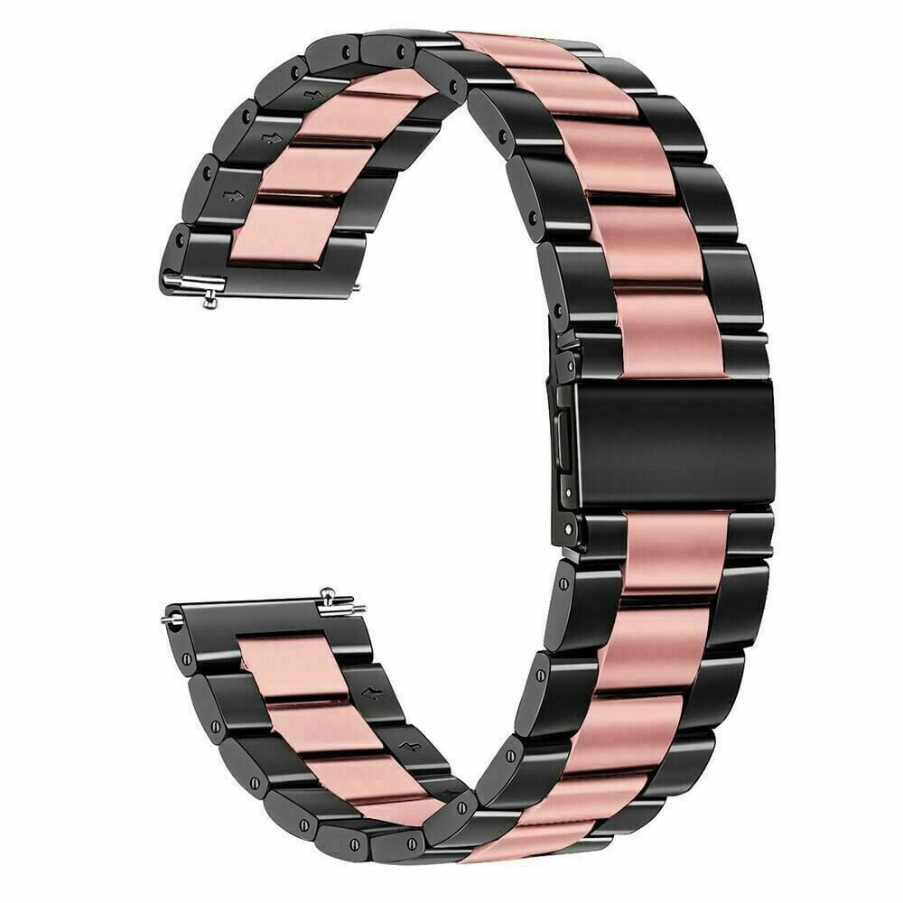 Bracelet acier Garmin Forerunner 265s (noir/rose)