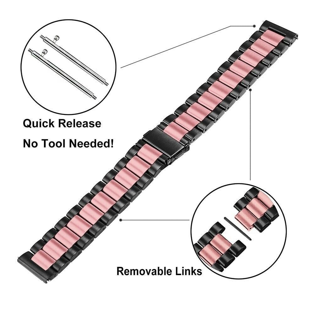 Bracelet acier Polar Grit X2 Pro (noir/rose)