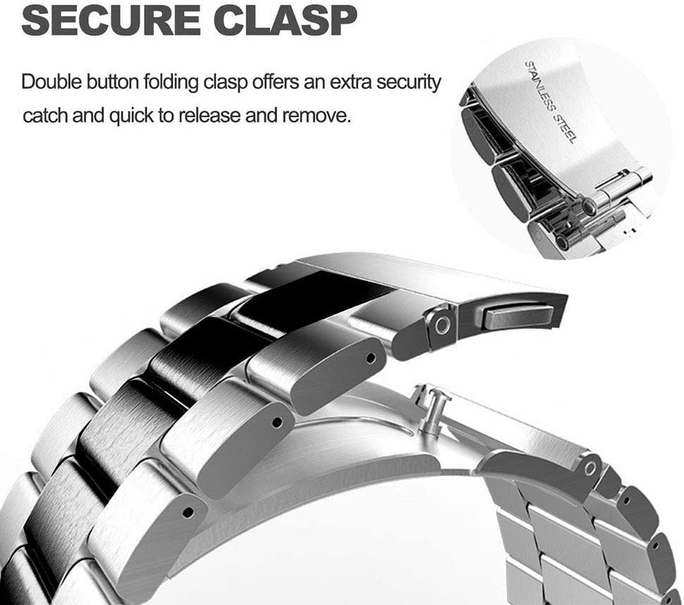 Bracelet acier Xiaomi Watch S3 (argent/noir)