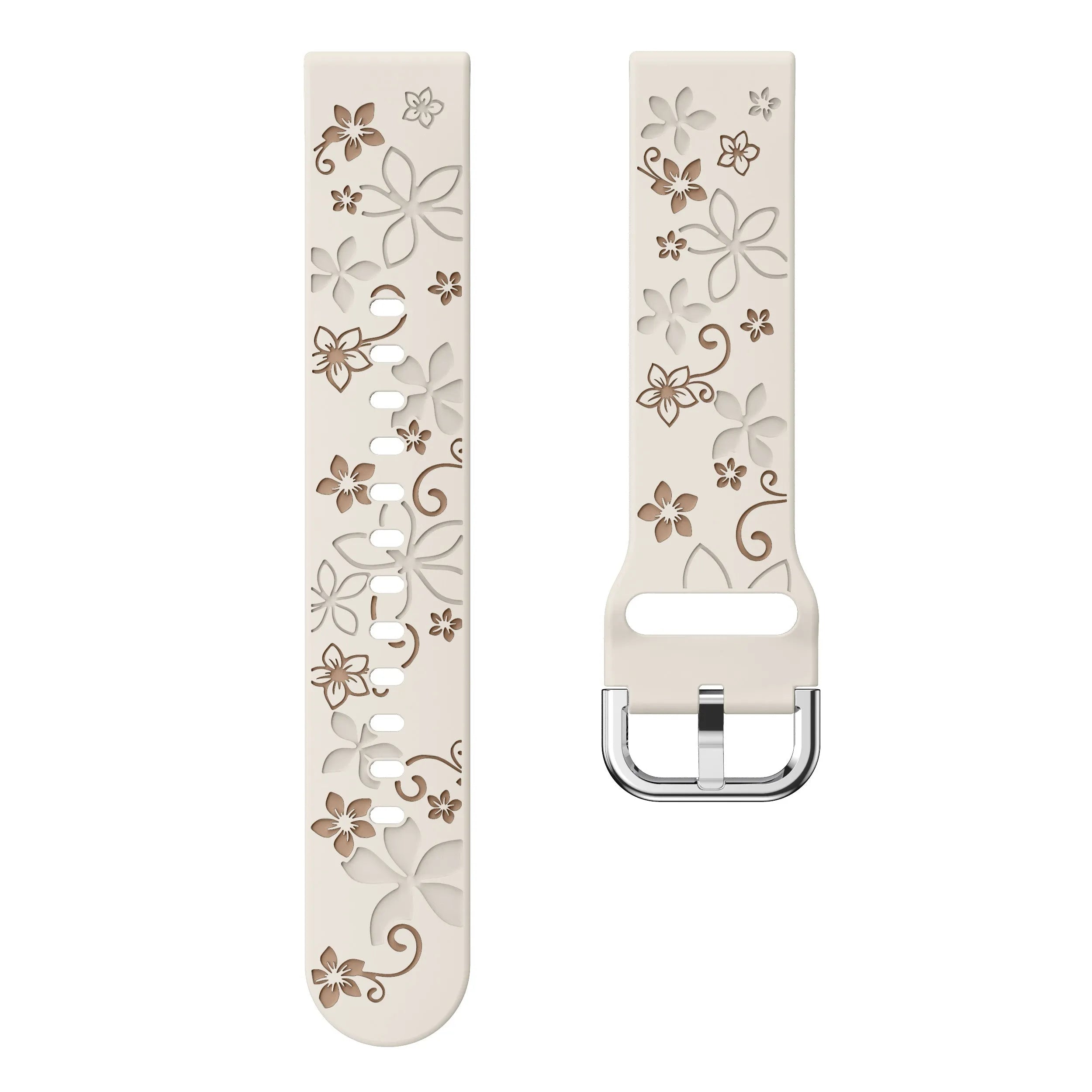 Coros Apex 42mm Flower Silicone Strap (Starlight/Beige)
