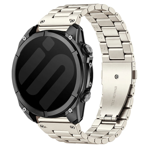 Bracelet acier premium Garmin Approach S72 - 43mm (lumière stellaire)
