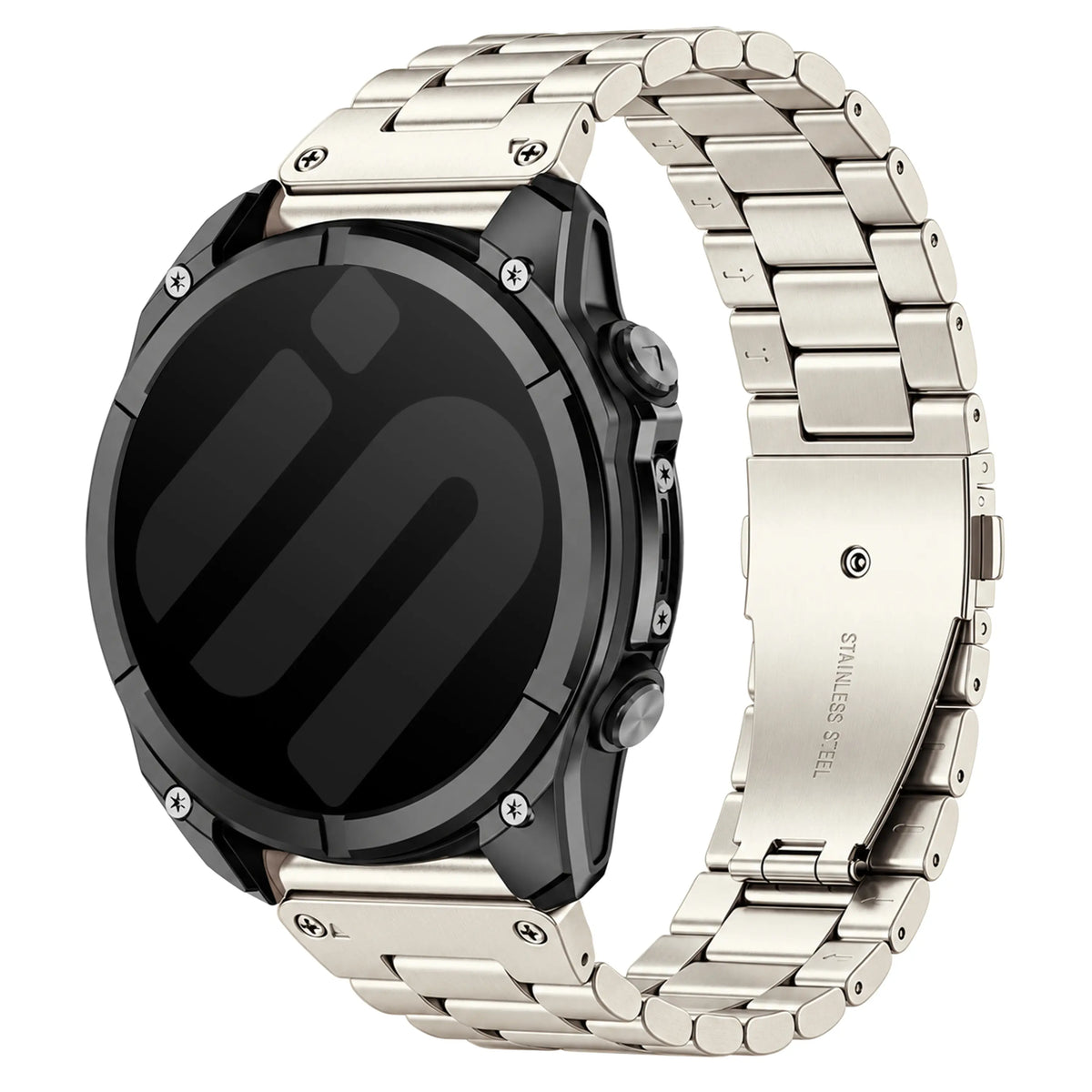 Bracelet acier premium Garmin Approach S72 - 43mm (lumière stellaire)