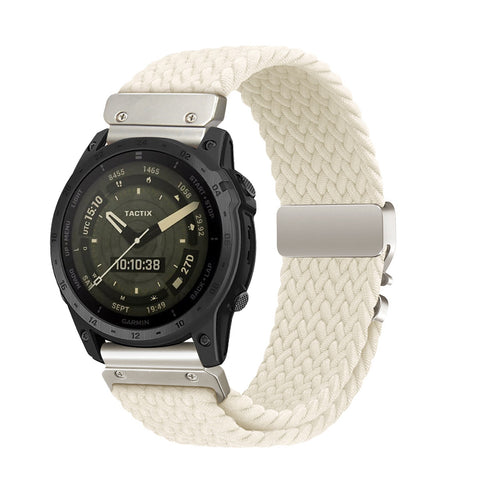 Bracelet tressé boucle en P Garmin Epix Pro (Gen 2) 42mm (lumière stellaire)