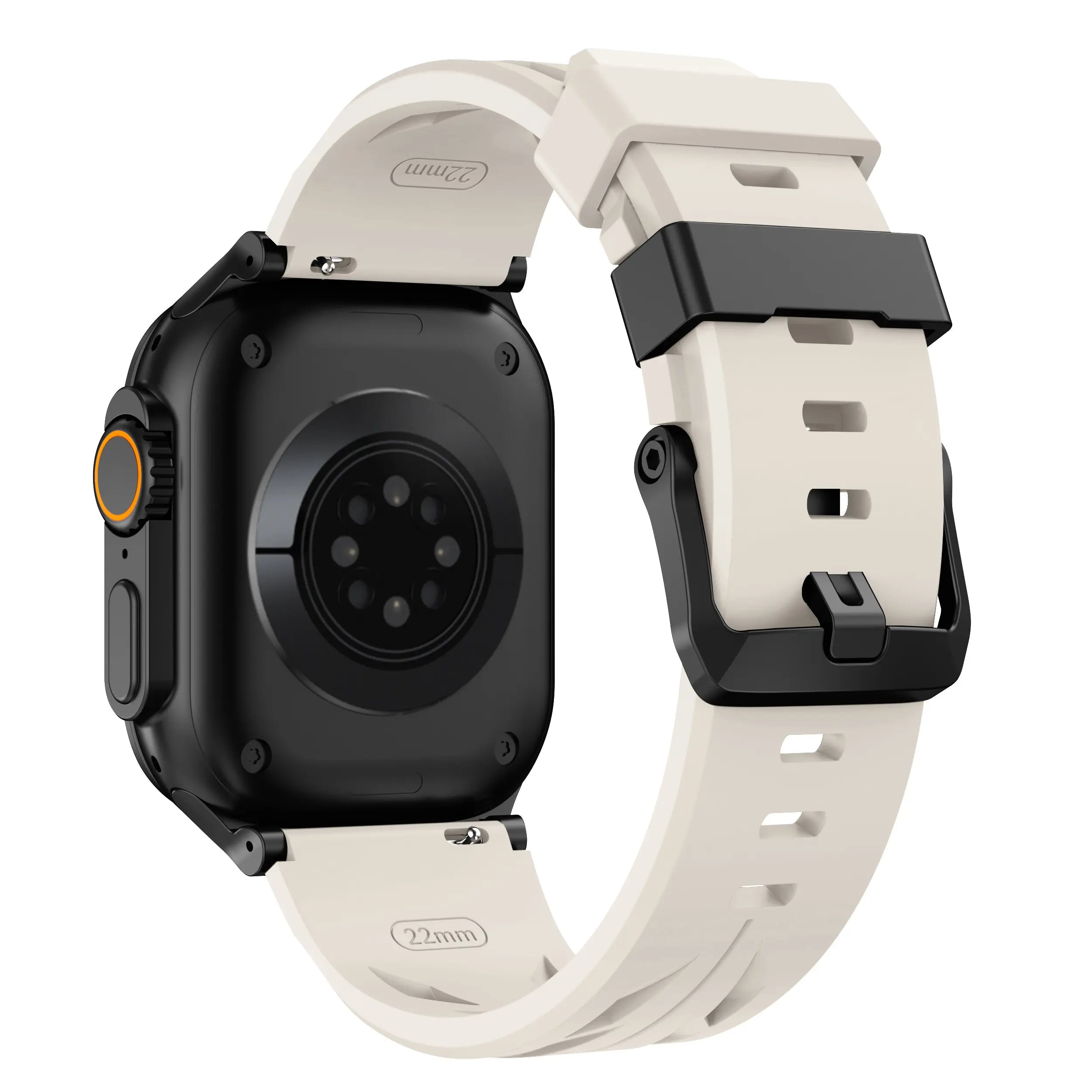 Bracelet silicone race Apple Watch (lumière stellaire)