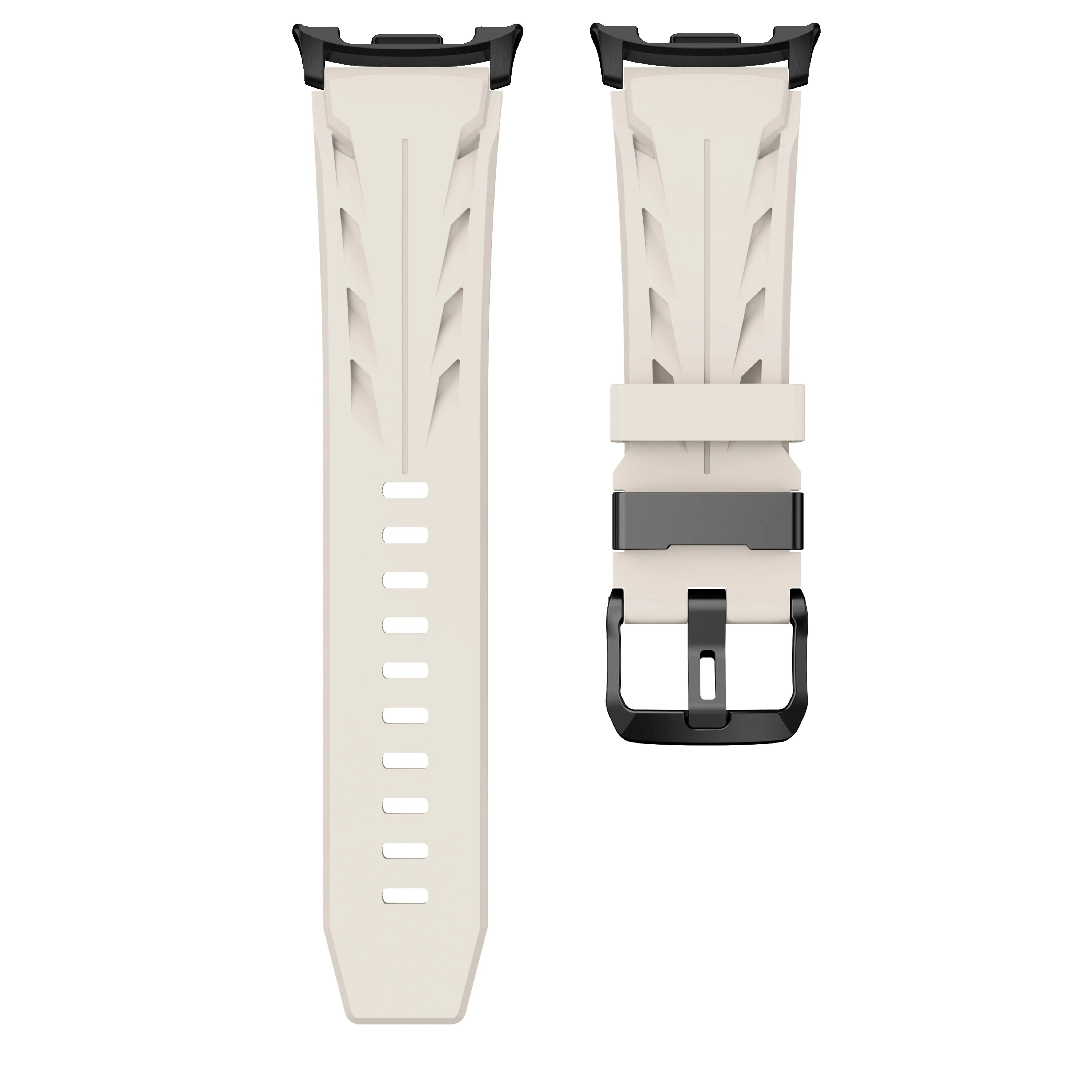 Samsung Galaxy Watch 8 - 44mm Race Silicone Strap (Starlight)