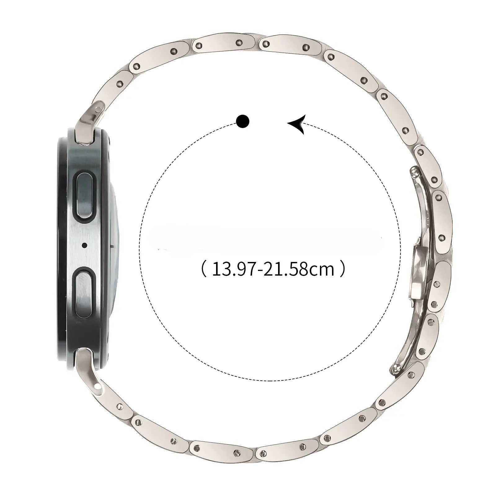 Samsung Galaxy Watch 9 - 44mm Slimfit Steel Strap (Starlight)