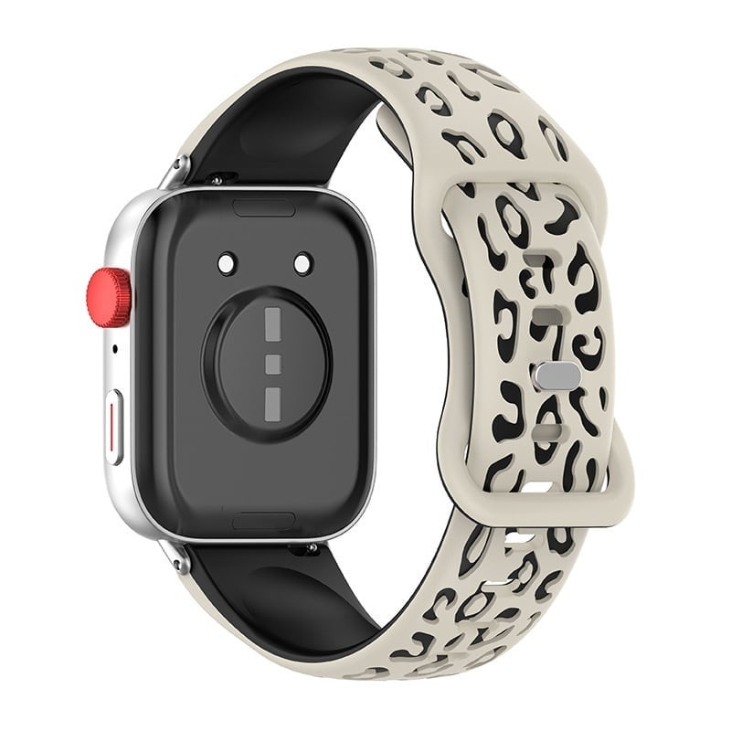 Bracelet silicone avec motif léopard Huawei Watch Fit 4 (lumière stellaire/noir)