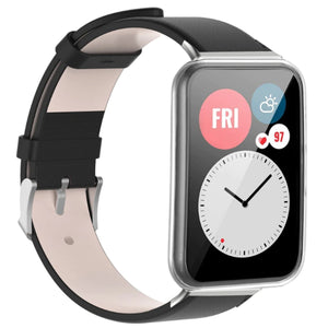 Bracelet cuir Huawei Watch Fit SE (noir)