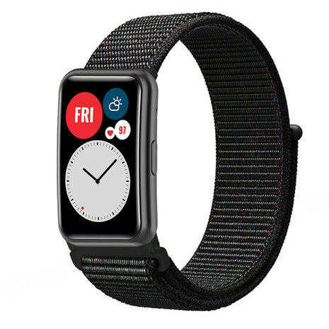 Bracelet nylon Huawei Watch Fit SE (noir)
