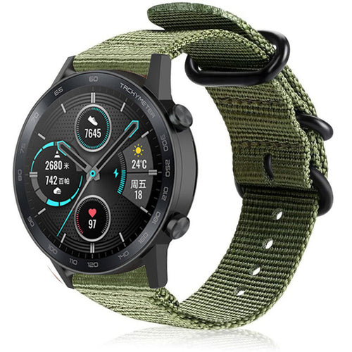 Bracelet nylon avec boucle Honor Magic Watch 2 (vert)