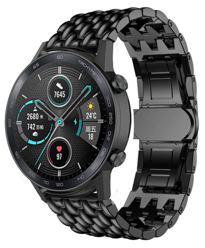 Bracelet acier Dragon Honor Magic Watch 2 (noir)