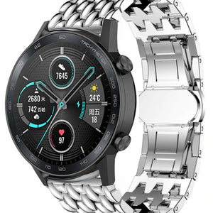 Bracelet acier Dragon Honor Magic Watch 2 (argent)