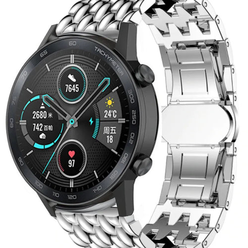 Bracelet acier Dragon Honor Magic Watch 2 (argent)