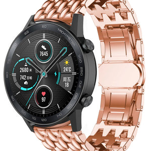 Bracelet acier Dragon Honor Magic Watch 2 (rose doré)