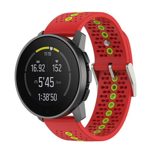 Bracelet silicone Suunto Race 2 (rouge/vert)