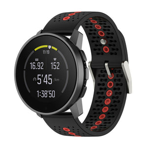Bracelet silicone Suunto Race 2 (noir/rouge)