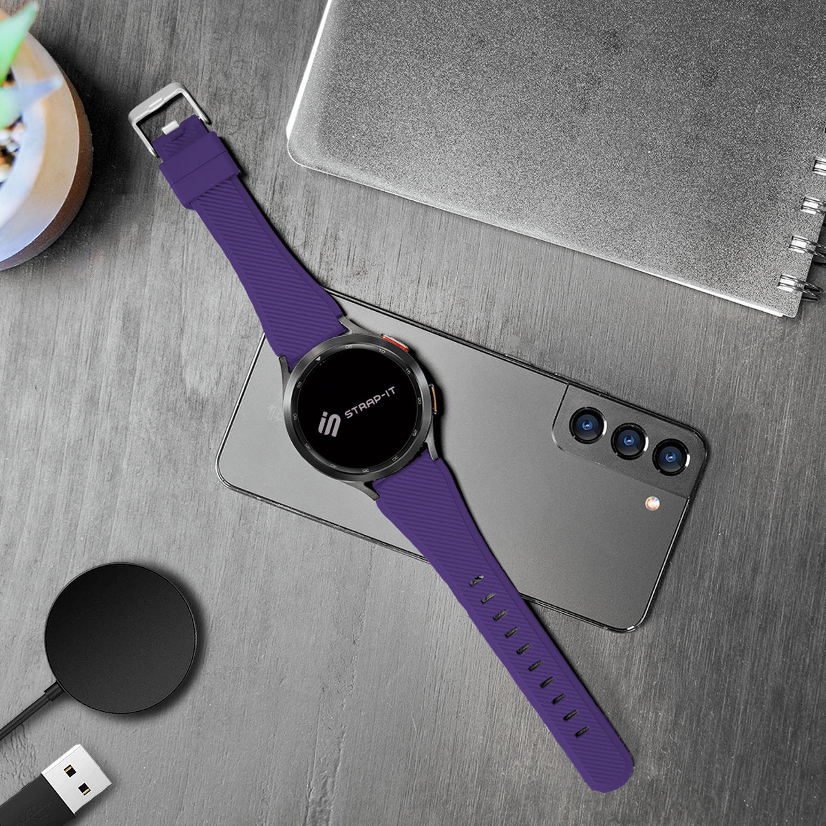Bracelet silicone sergé Coros Apex 2 (violet)