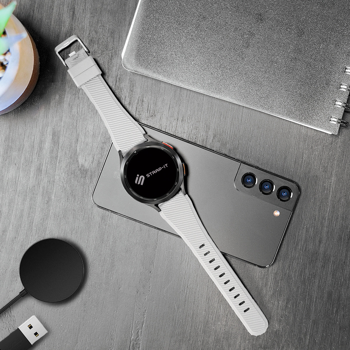 Amazfit Bip U (Pro) Twill Silicone Strap (White)