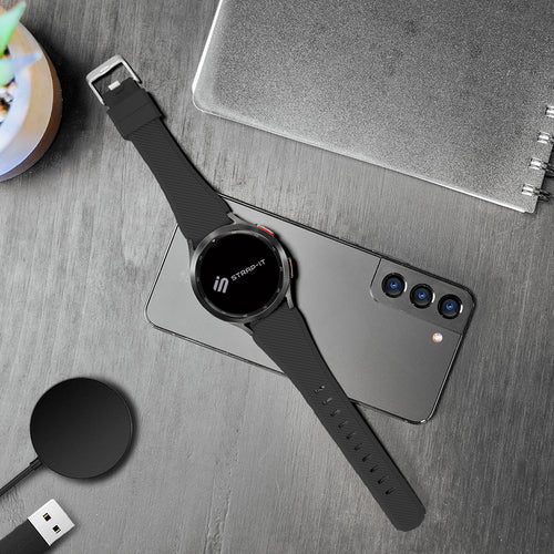 Bracelet silicone sergé Amazfit Bip U (Pro) (noir)