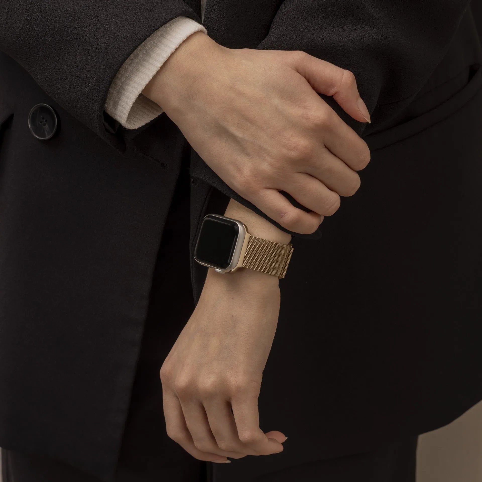 Bracelet Milanaise Apple Watch (rétro or)