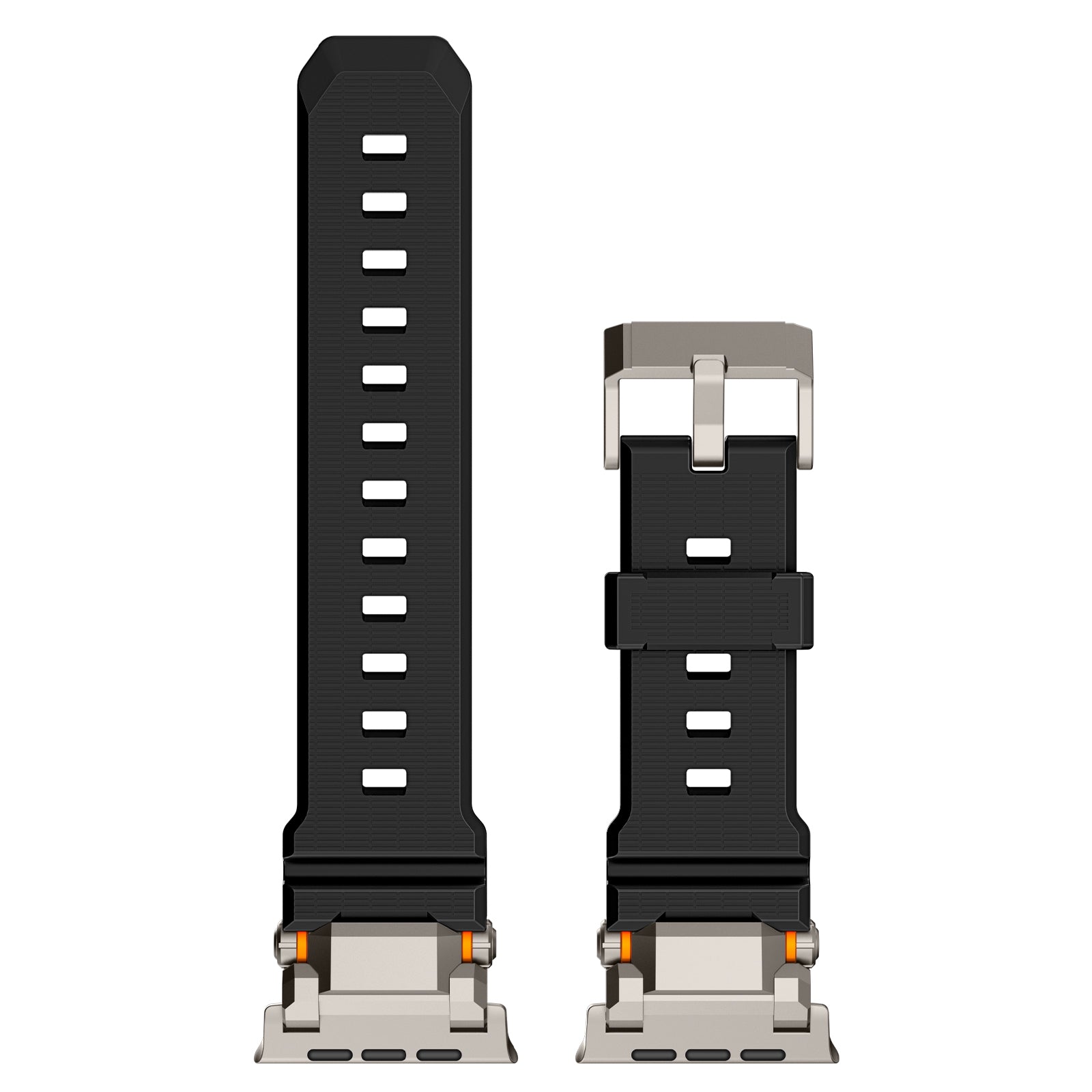 Apple Watch 'Adventurer' Silicone Strap (Black with Titanium)