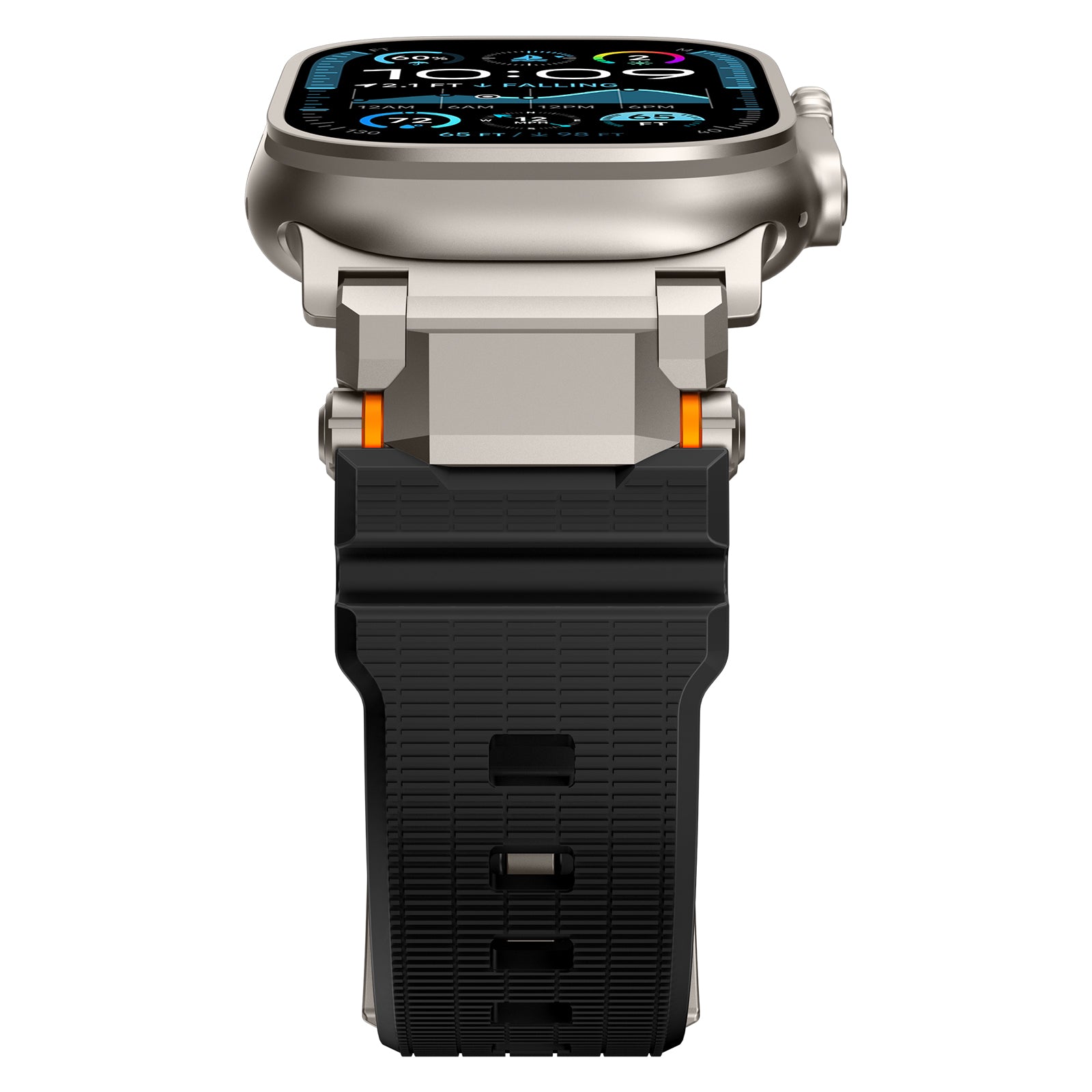 Apple Watch 'Adventurer' Silicone Strap (Black with Titanium)