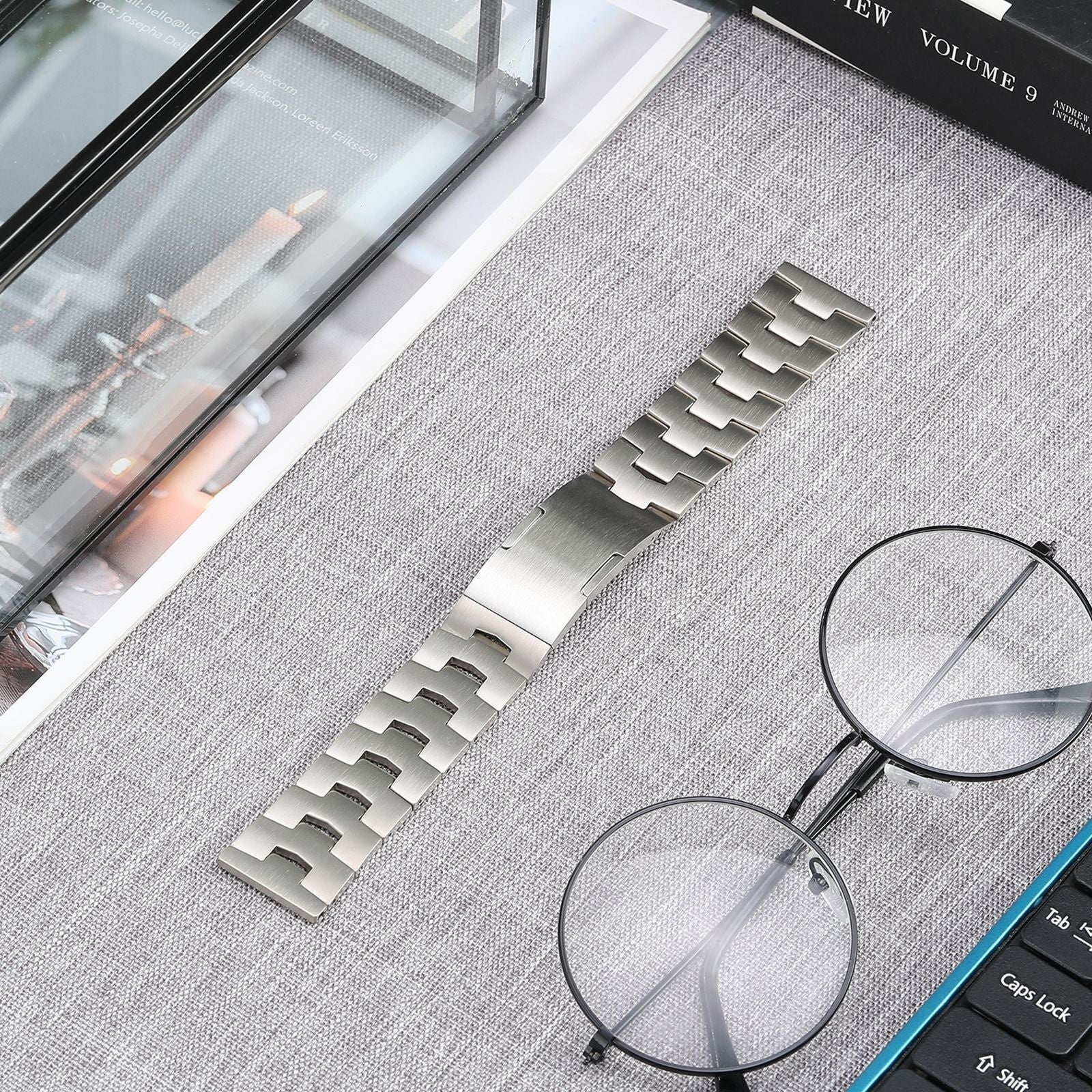 Bracelet titane granulé Xiaomi Watch 2 Pro (boucle plate) (argent)