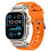 Bracelet silicone 'Adventurer' Apple Watch (orange avec titane)