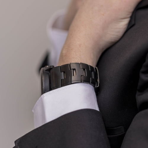 Bandz Bracelet à maillons en titane Garmin Tactix 7 Pro (noir)