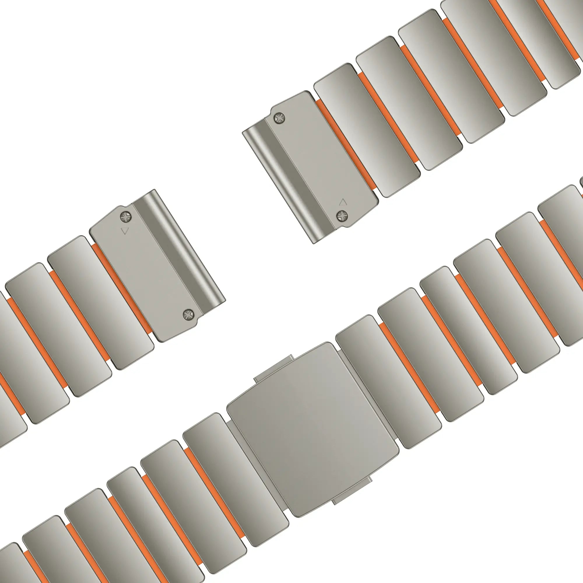 Bandz Garmin Fenix E Titanium Strap 'Hybrid' (Titanium/Orange)