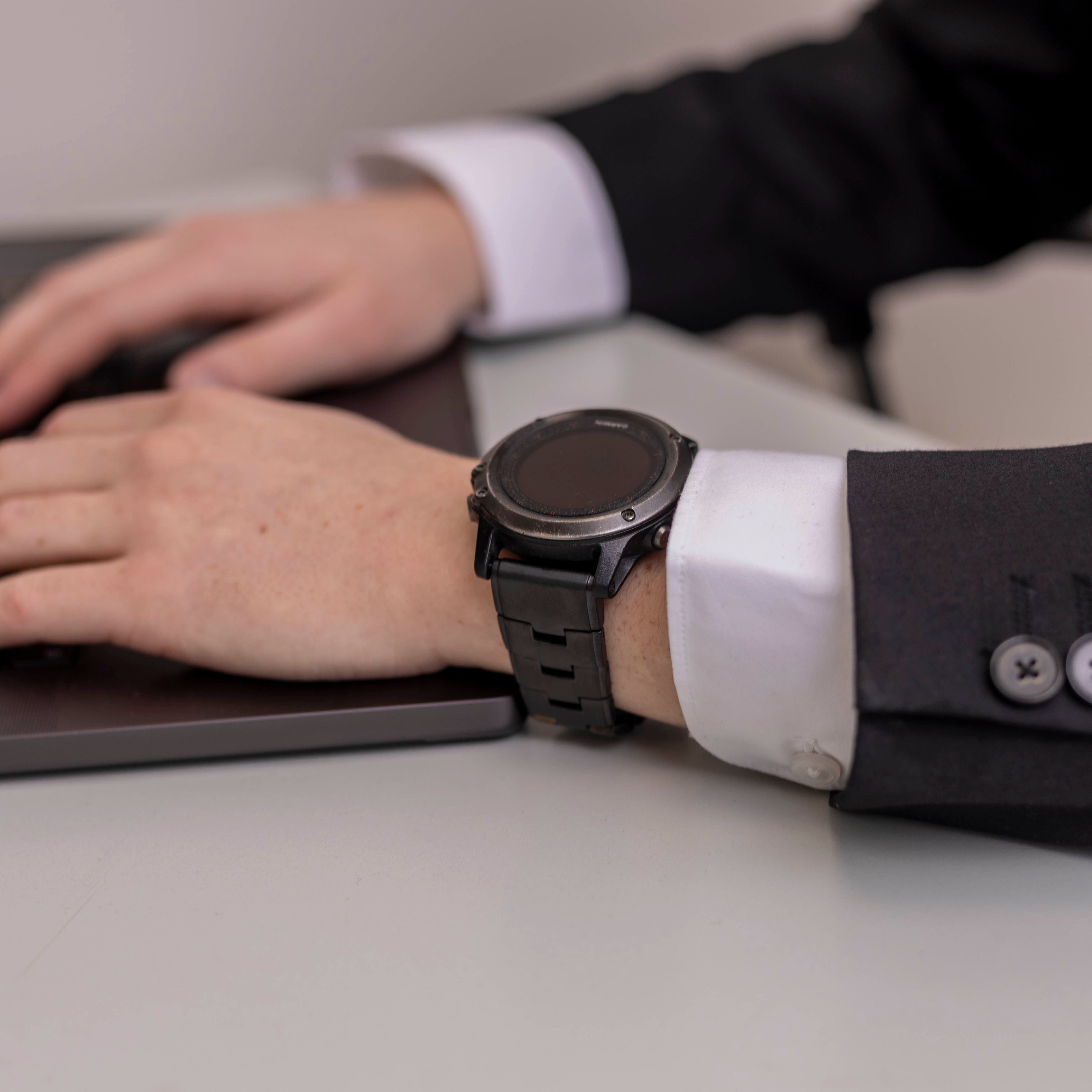 Bandz Bracelet titane Garmin D2 Charlie (noir)