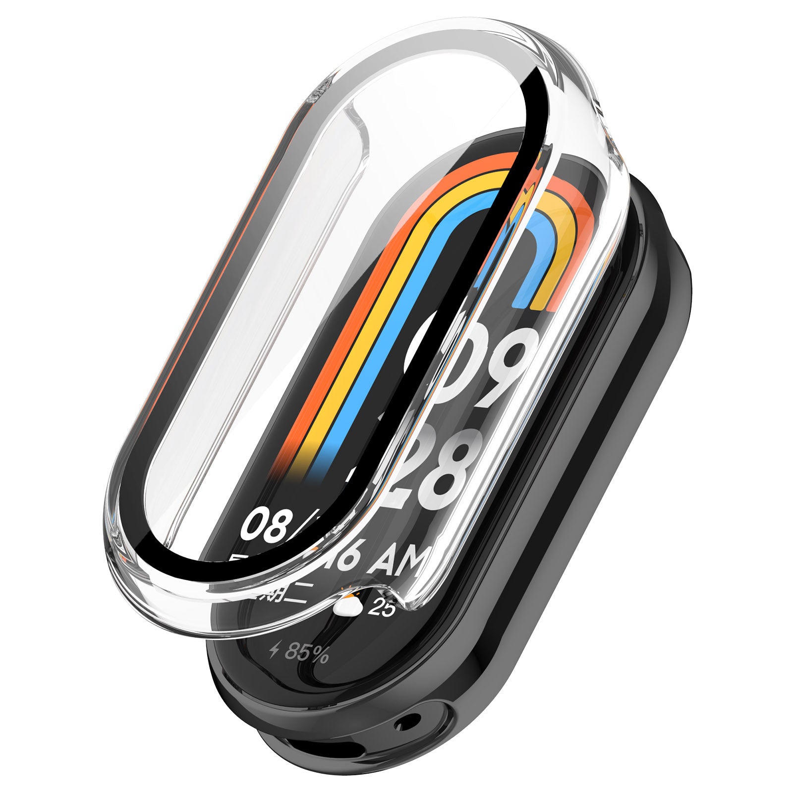 Coque résistant avec verre Xiaomi Smart Band 10 (transparent)