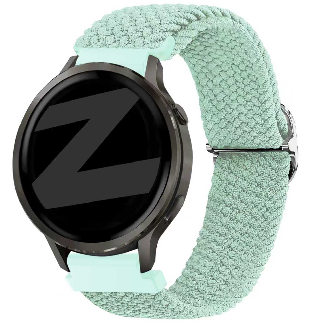 Bandz Bracelet tressé réglable Garmin Vivoactive 4s (turquoise)