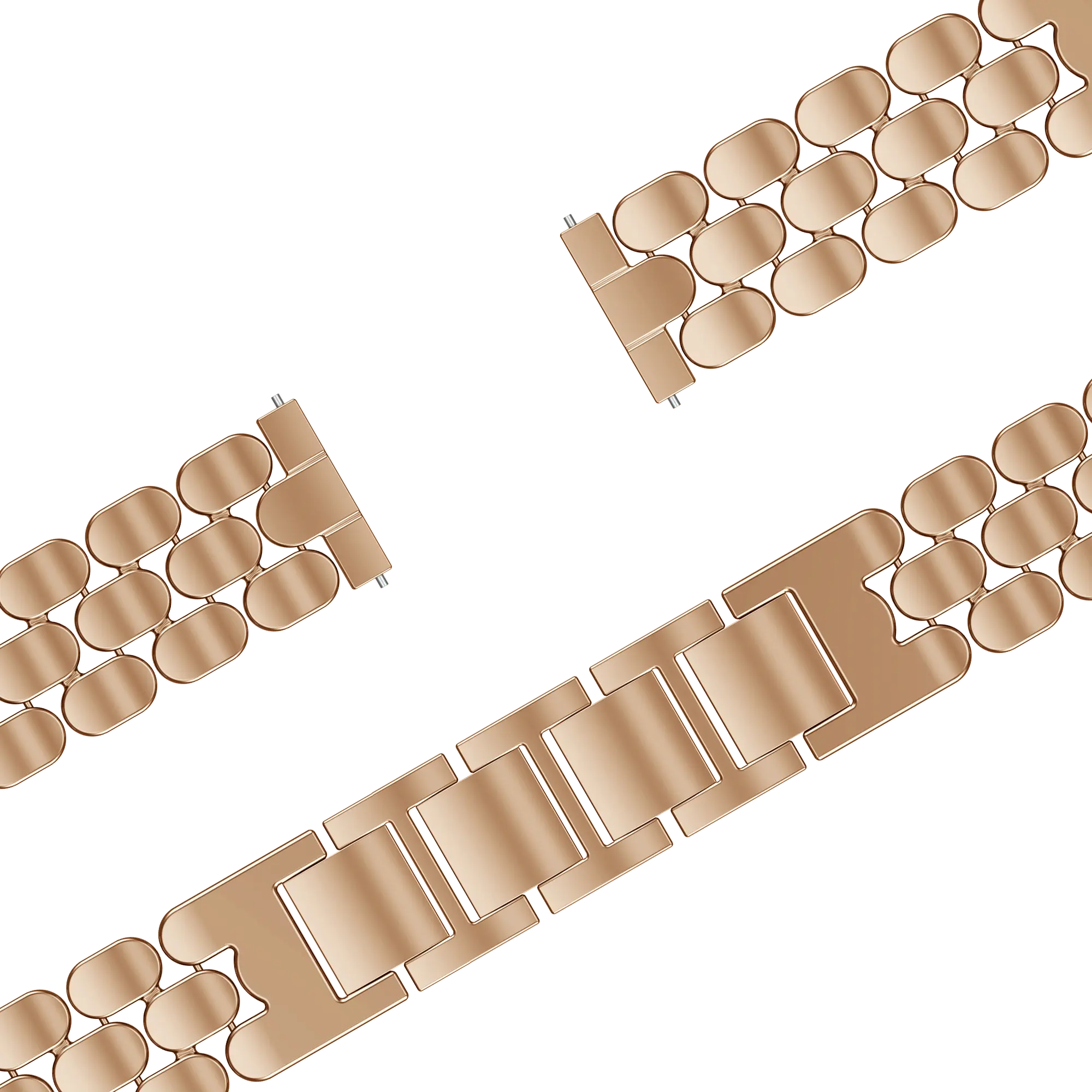 Bandz Bracelet acier 'Oval' Fossil Gen 5e - 42mm (or rose)