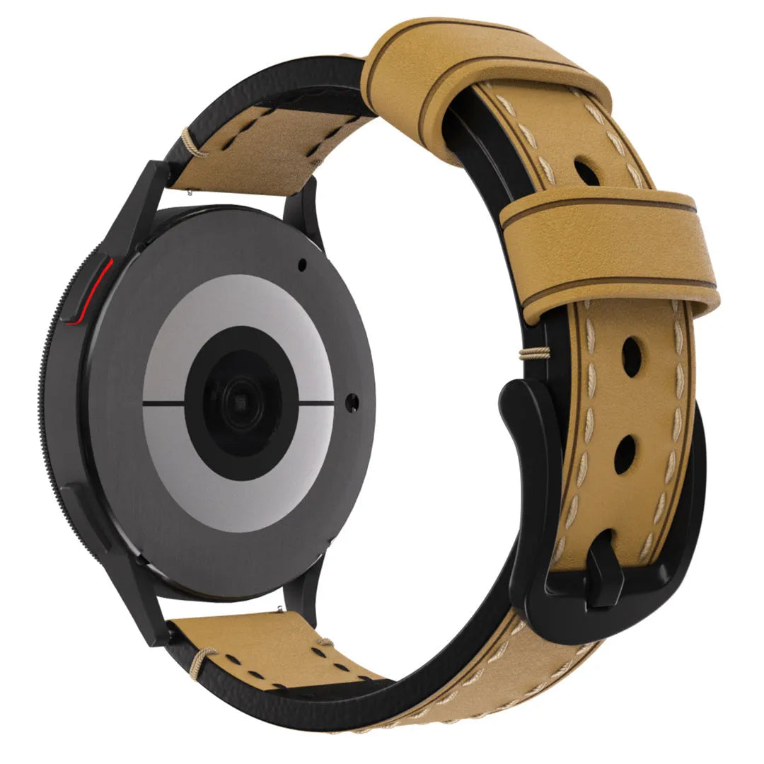 Bracelet cuir véritable Oppo Watch X2 Mini (marron)